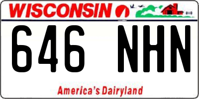 WI license plate 646NHN