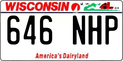 WI license plate 646NHP
