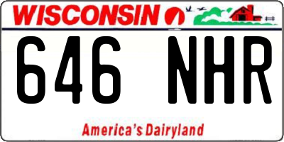 WI license plate 646NHR