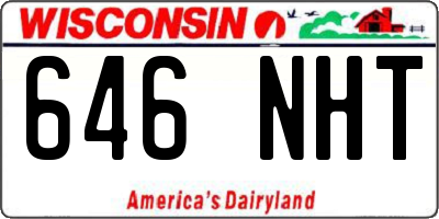 WI license plate 646NHT