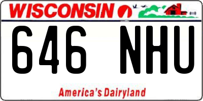 WI license plate 646NHU