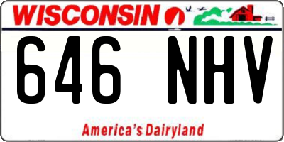 WI license plate 646NHV