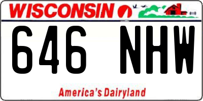 WI license plate 646NHW