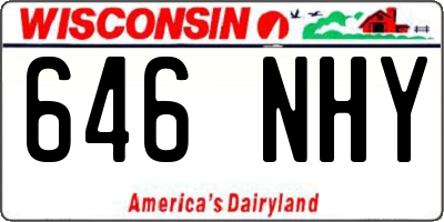 WI license plate 646NHY