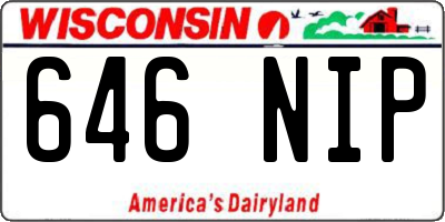 WI license plate 646NIP