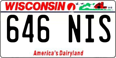 WI license plate 646NIS