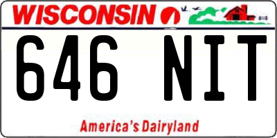 WI license plate 646NIT