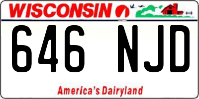 WI license plate 646NJD