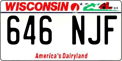 WI license plate 646NJF
