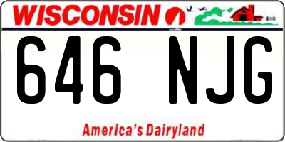 WI license plate 646NJG