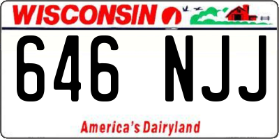WI license plate 646NJJ