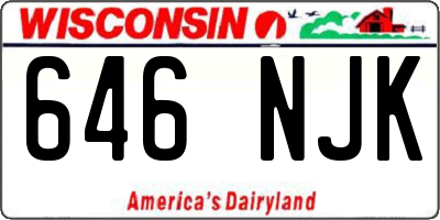 WI license plate 646NJK