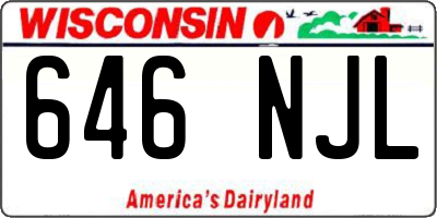 WI license plate 646NJL