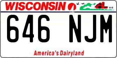 WI license plate 646NJM