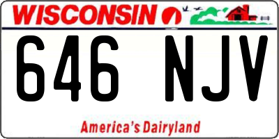 WI license plate 646NJV