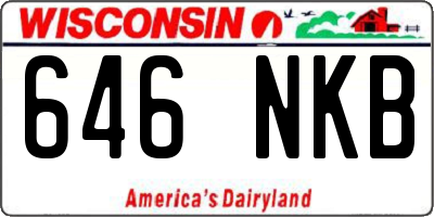 WI license plate 646NKB