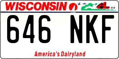 WI license plate 646NKF