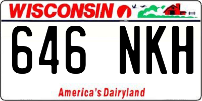 WI license plate 646NKH
