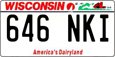WI license plate 646NKI