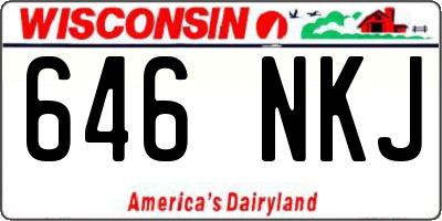 WI license plate 646NKJ