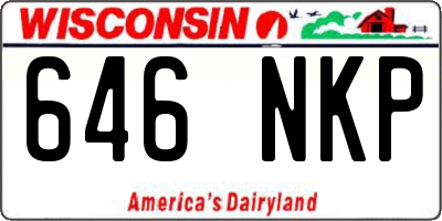WI license plate 646NKP