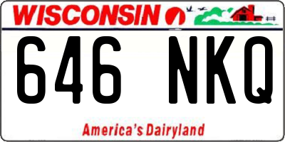 WI license plate 646NKQ