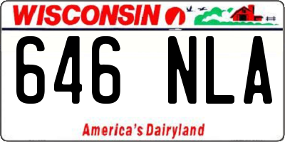 WI license plate 646NLA