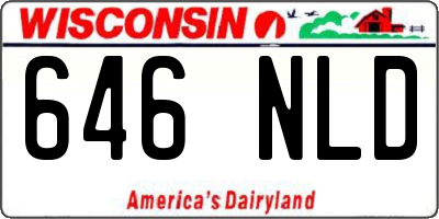 WI license plate 646NLD