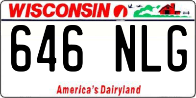 WI license plate 646NLG