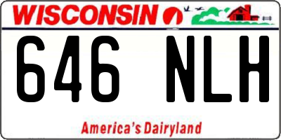 WI license plate 646NLH