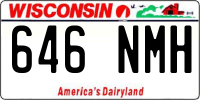 WI license plate 646NMH