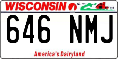 WI license plate 646NMJ