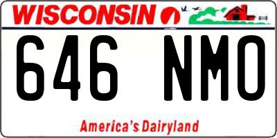 WI license plate 646NMO