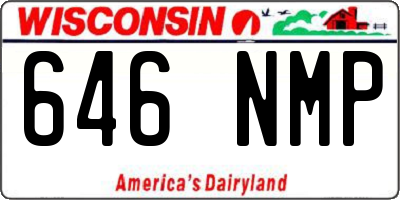 WI license plate 646NMP