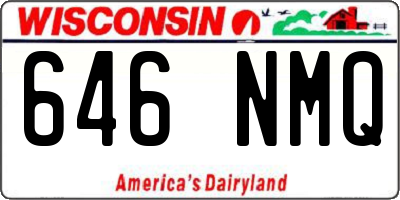 WI license plate 646NMQ