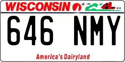 WI license plate 646NMY