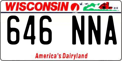 WI license plate 646NNA