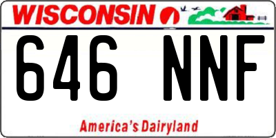 WI license plate 646NNF