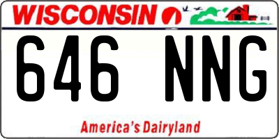 WI license plate 646NNG