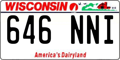 WI license plate 646NNI