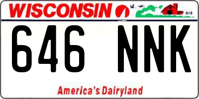 WI license plate 646NNK