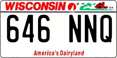 WI license plate 646NNQ