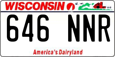 WI license plate 646NNR