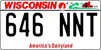 WI license plate 646NNT