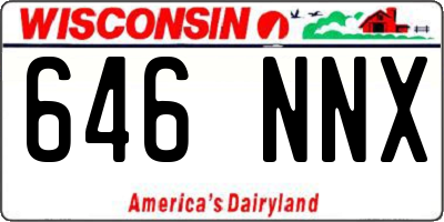 WI license plate 646NNX