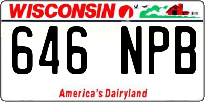 WI license plate 646NPB