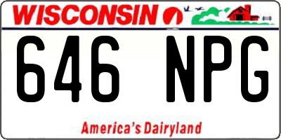 WI license plate 646NPG