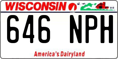 WI license plate 646NPH