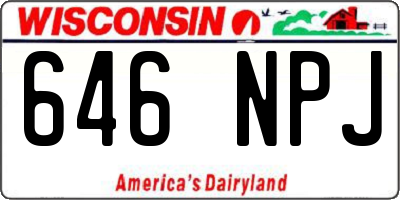 WI license plate 646NPJ