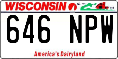 WI license plate 646NPW
